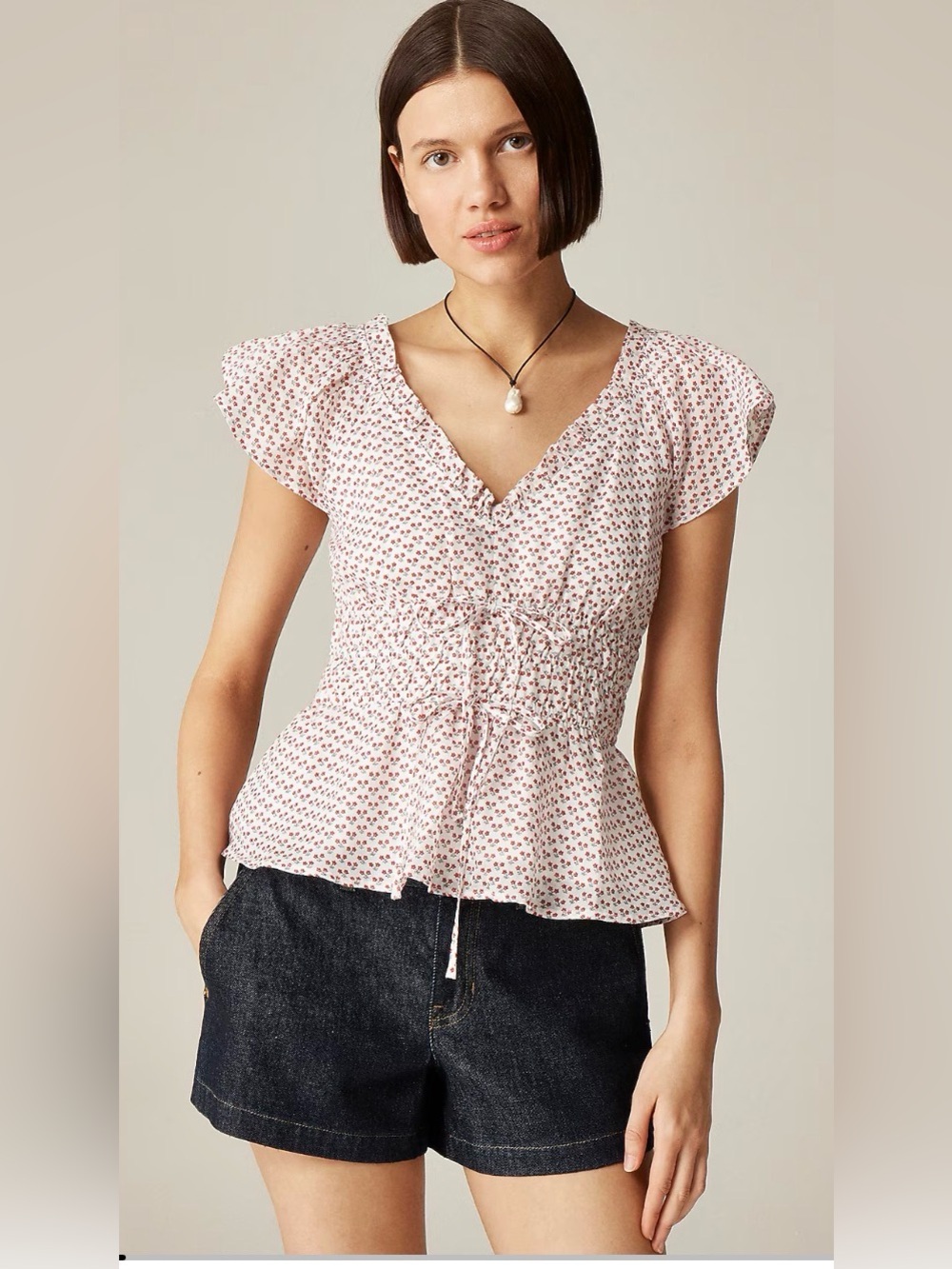 New! J. Crew Palermo top in ramie.